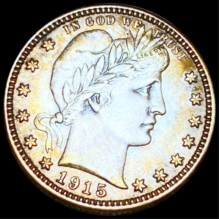 1915- D Barber Silver Quarter CLOSELY UNC (1 of 2)