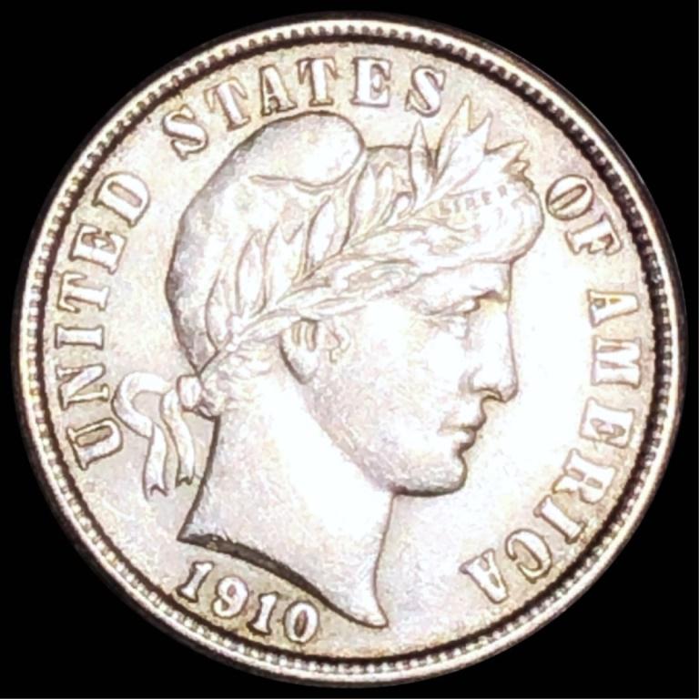 1910 Barber Silver Dime NEARLY UNCIRCULATED (1 of 2)