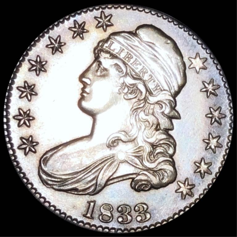 1833 Capped Bust Half Dollar LIGHT CIRC (1 of 2)
