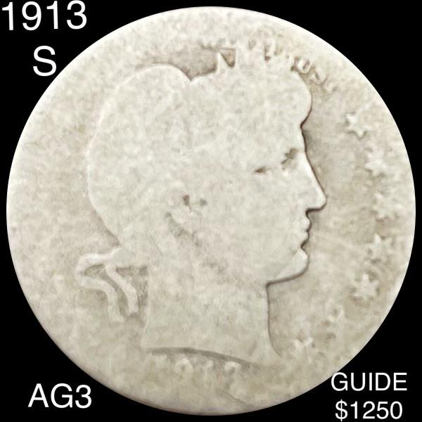 1913-S Barber Half Dollar NICELY CIRCULATED (1 of 2)