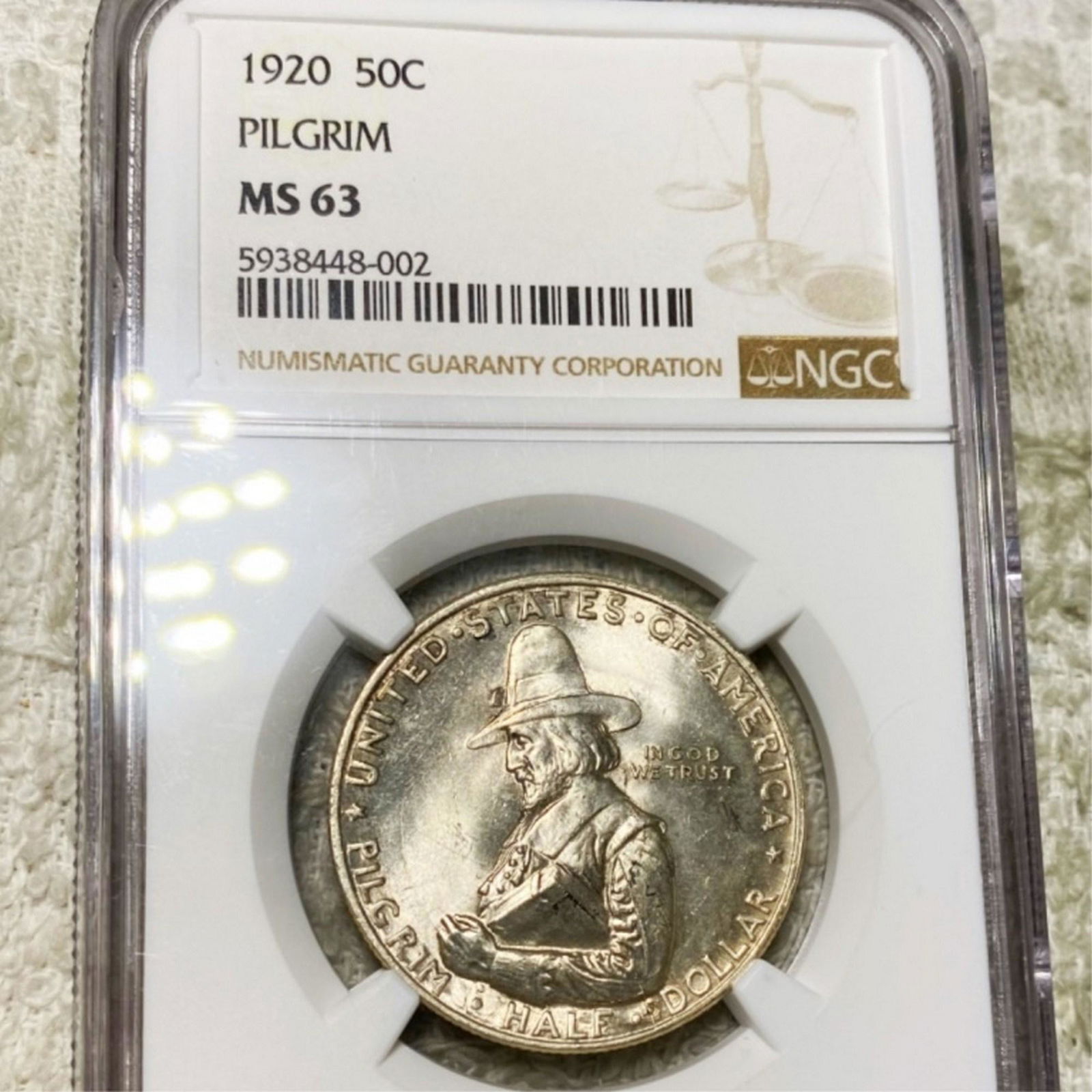 1920 Pilgrim Silver Half Dollar NGC - MS63 (1 of 2)