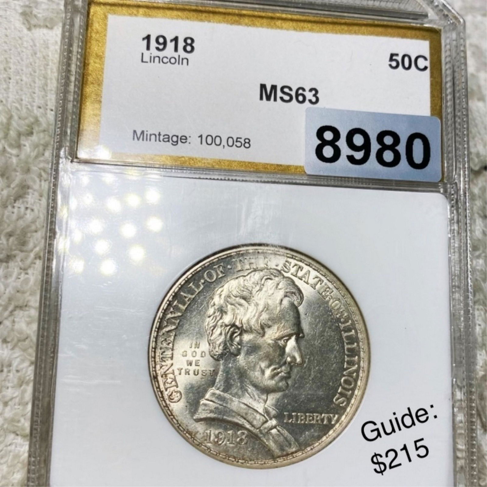 1918 Illinois Silver Half Dollar PCI - MS63 (1 of 2)