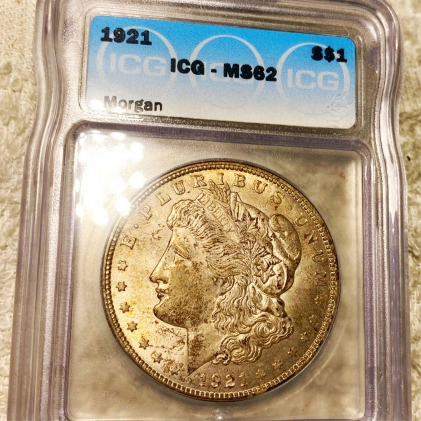 1921 Morgan Silver Dollar ICG - MS62 (1 of 2)