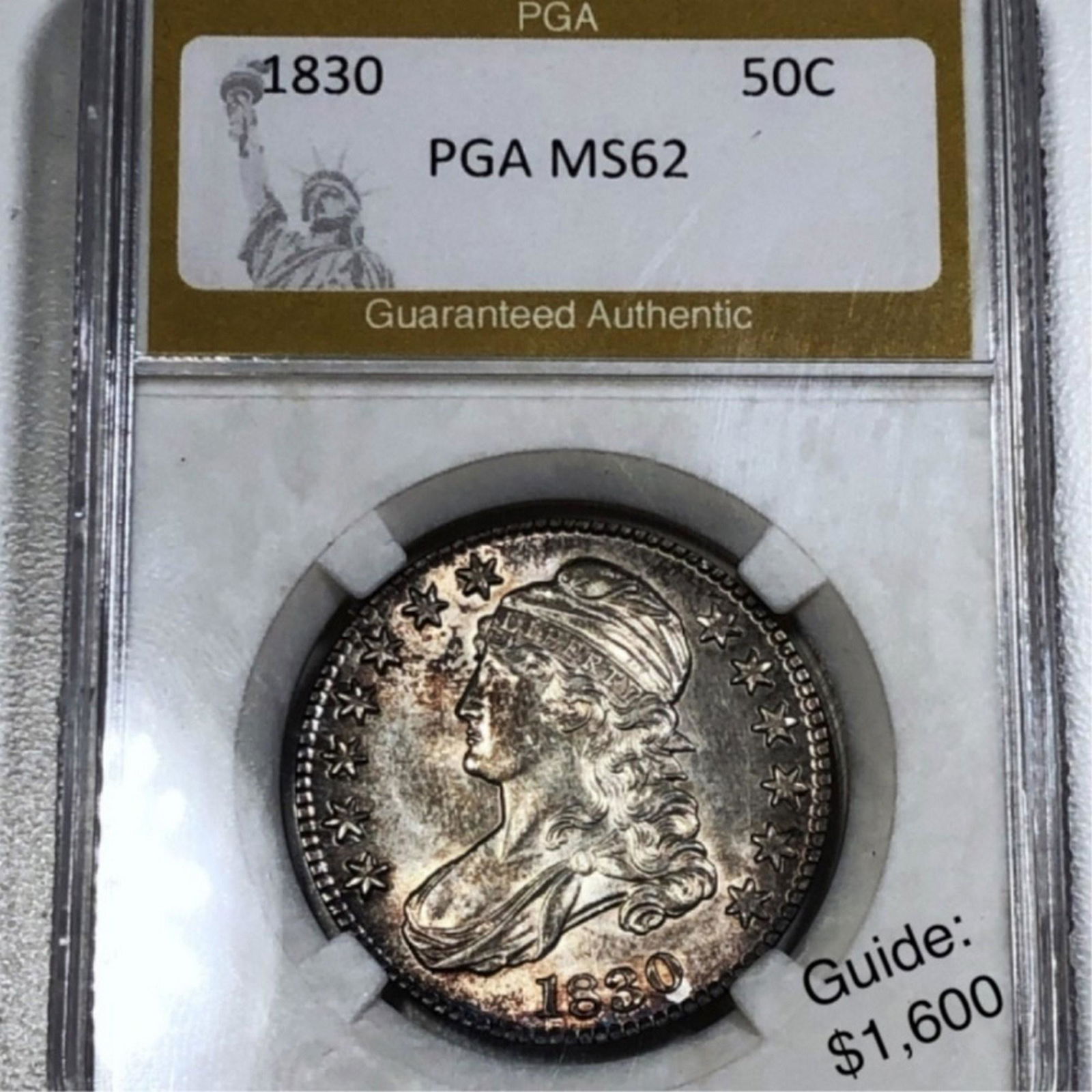 1830 Capped Bust Half Dollar PGA - MS62 (1 of 2)