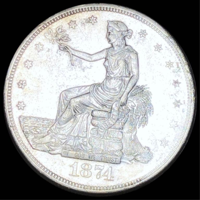 1874-S Silver Trade Dollar UNCIRCULATED (1 of 2)