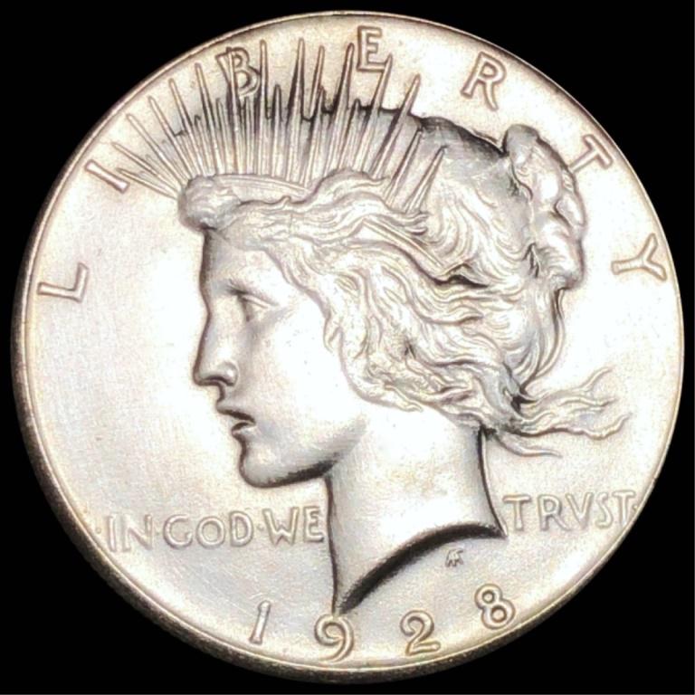 1928 Silver Peace Dollar KEY DATE UNCIRCULATED (1 of 2)