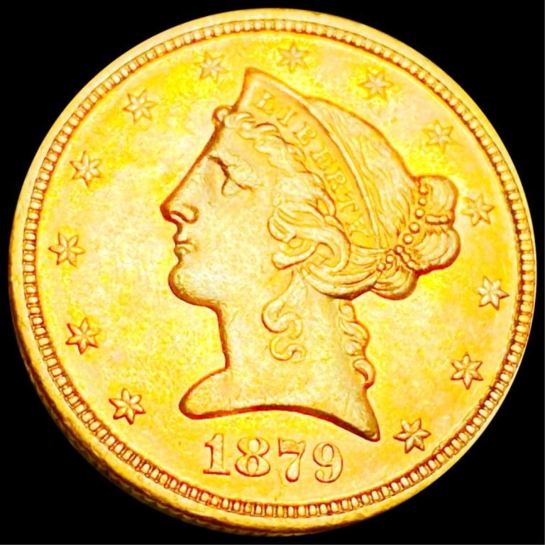 1879-S $5 Gold Half Eagle UNCIRCULATED (1 of 2)