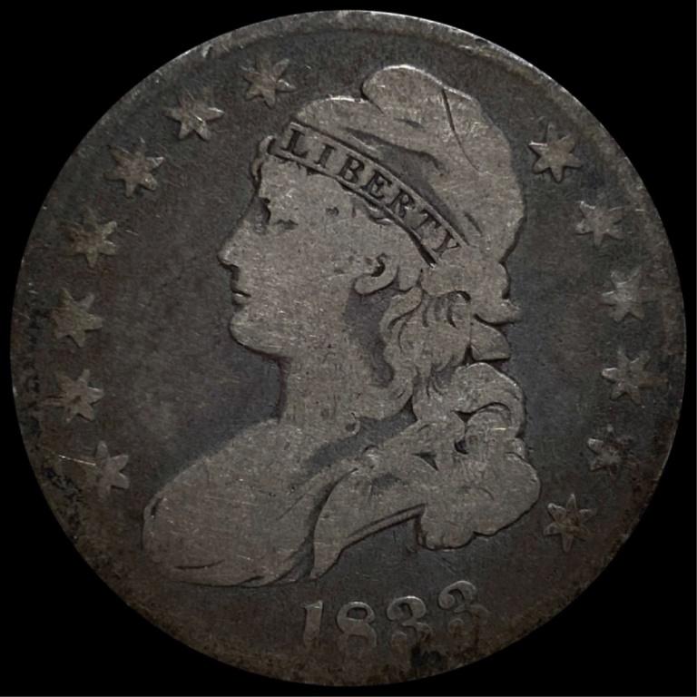 1833 Capped Bust Half Dollar LIGHTLY CIRCULATED (1 of 2)