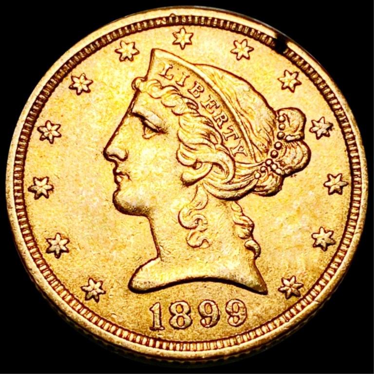 1899 Gold $5 Half Eagle UNCIRCULATED (1 of 2)