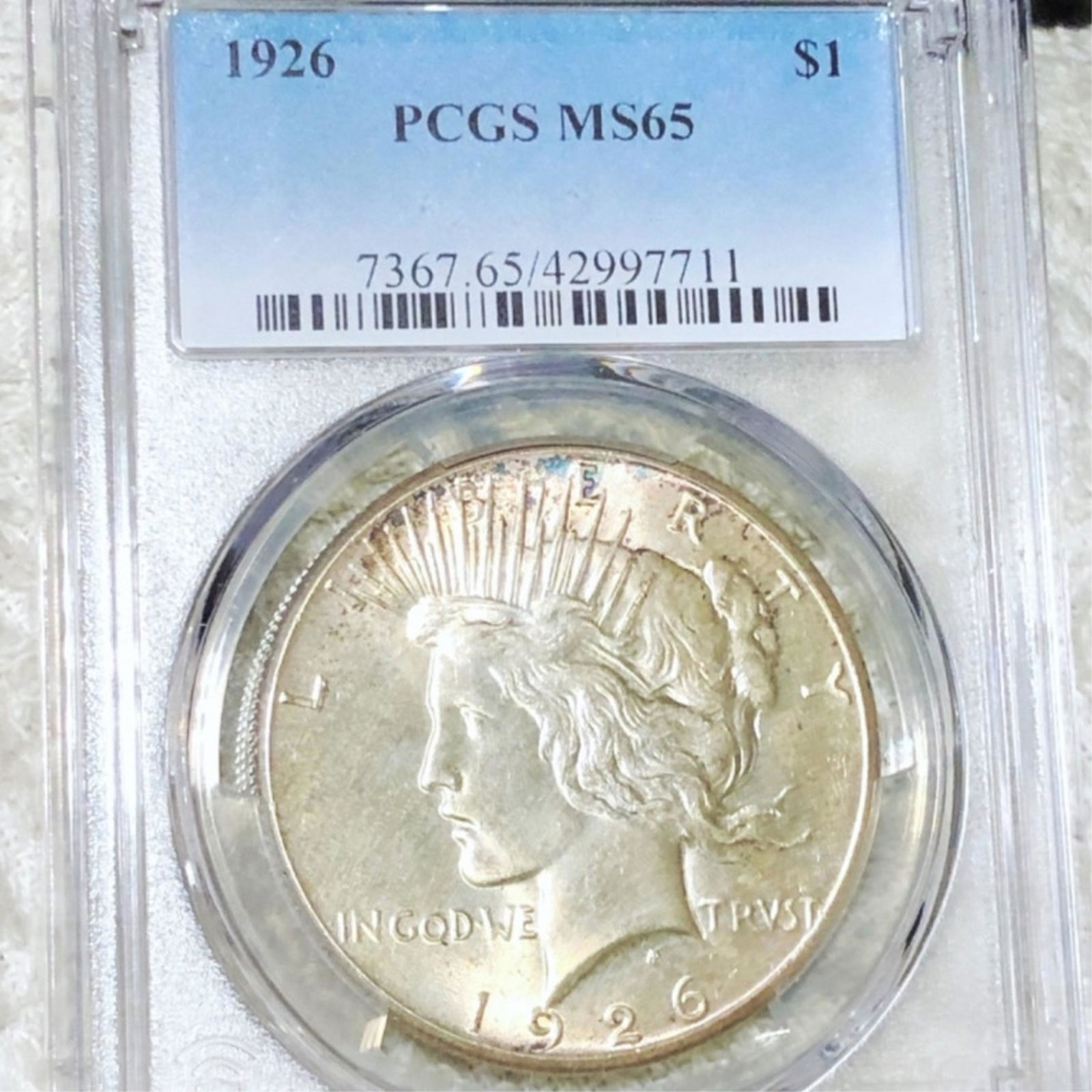 1926 Silver Peace Dollar PCGS - MS65 (1 of 2)