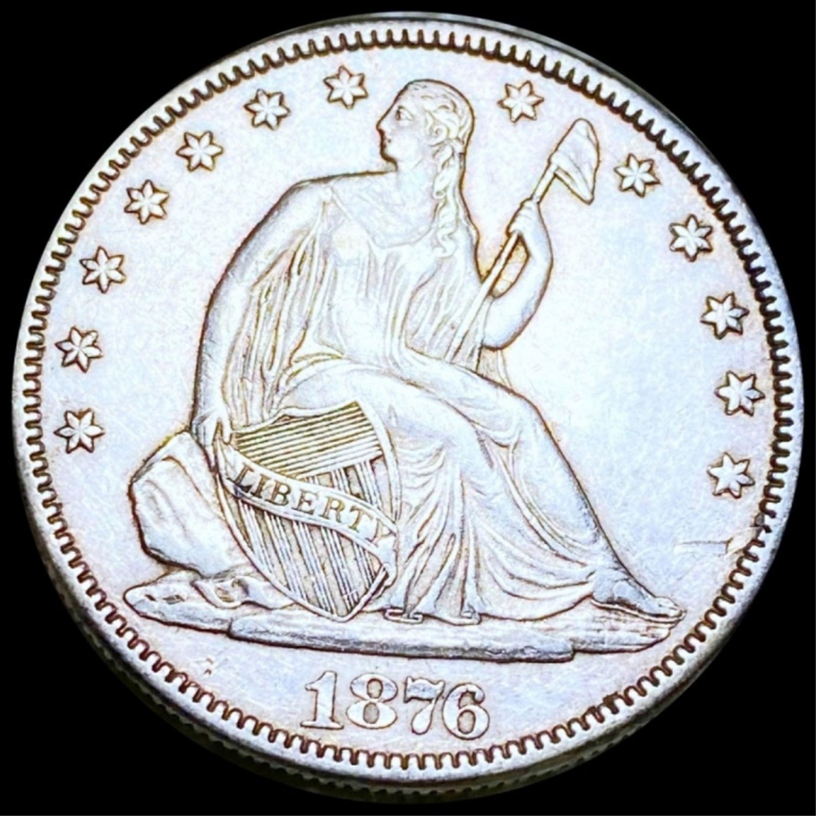 1876 Seated Half Dollar CLOSELY UNC (1 of 2)