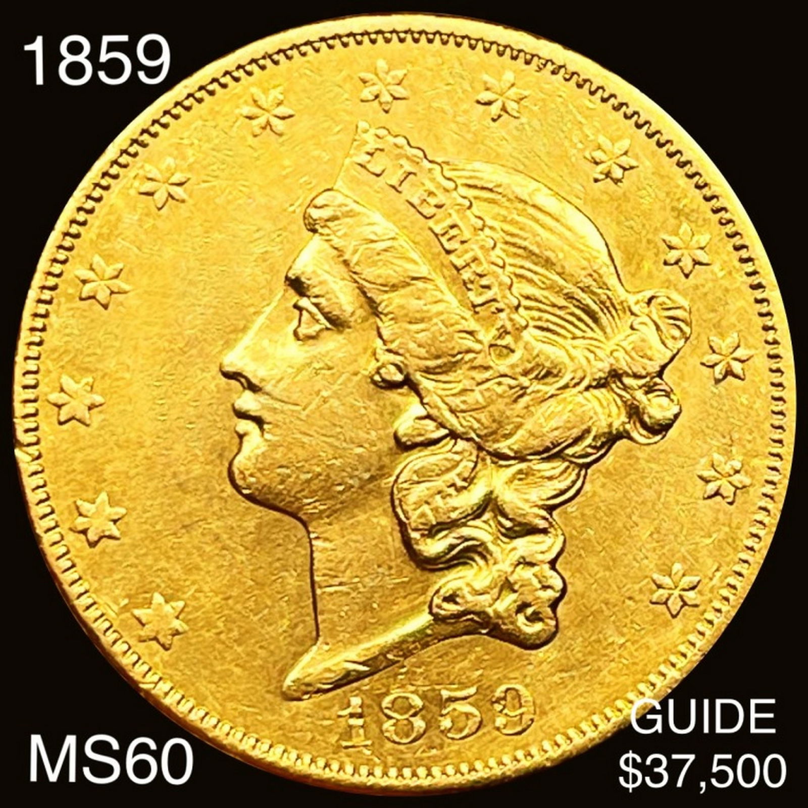 1859 $20 Gold Double Eagle UNCIRCULATED (1 of 2)