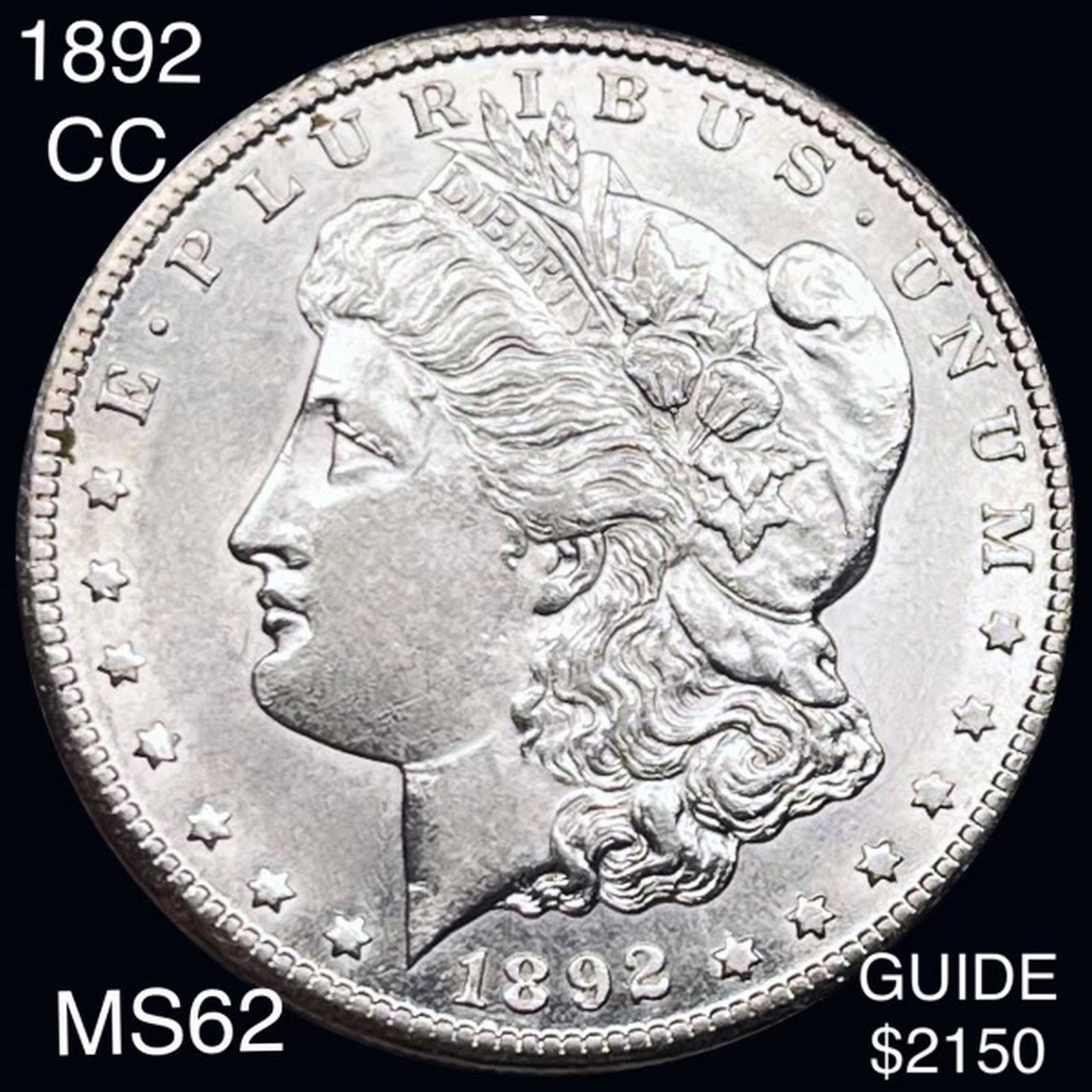 1892-CC Morgan Silver Dollar UNCIRCULATED (1 of 2)