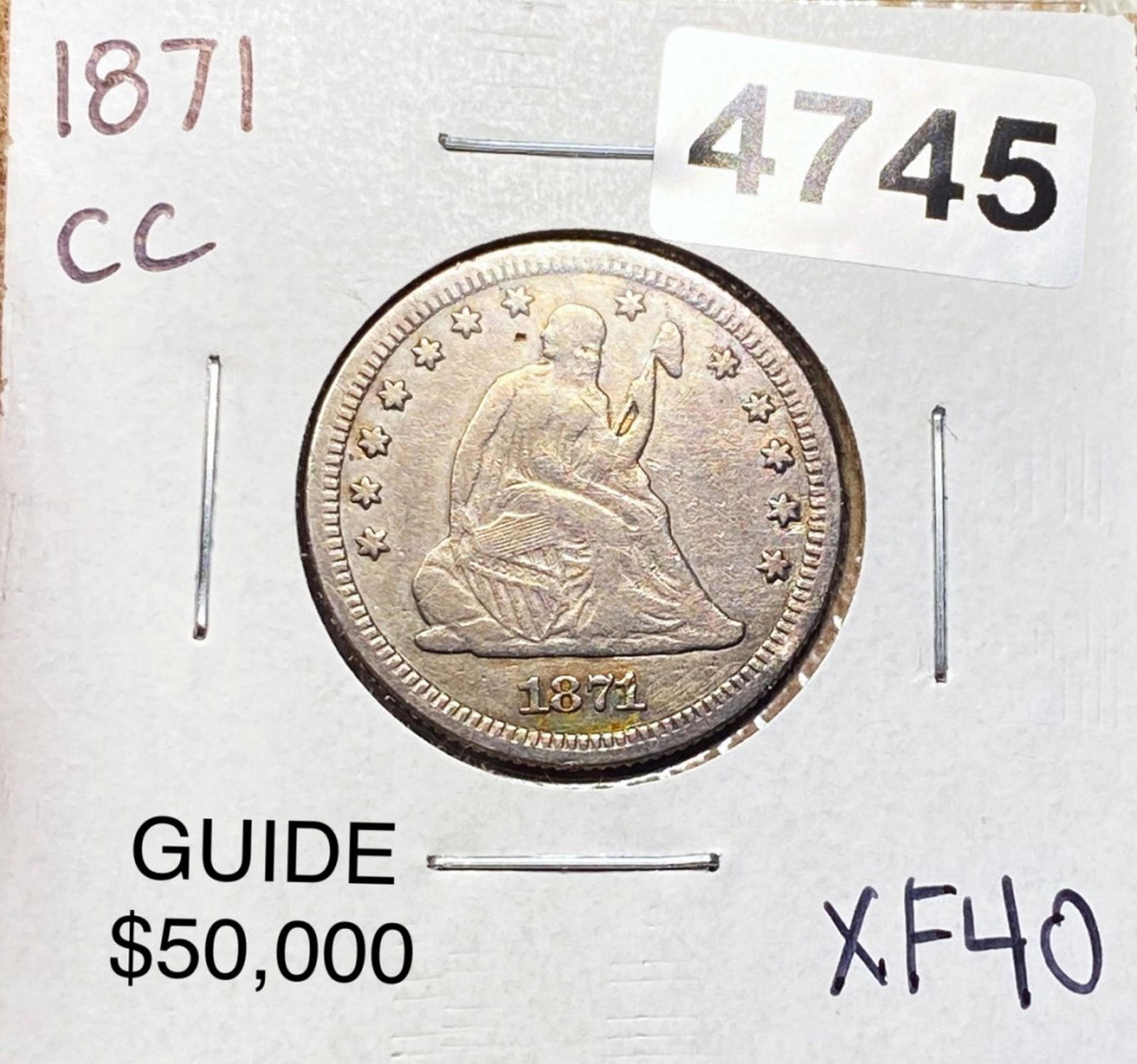 1871-CC Seated Liberty Quarter LIGHT CIRC (1 of 2)