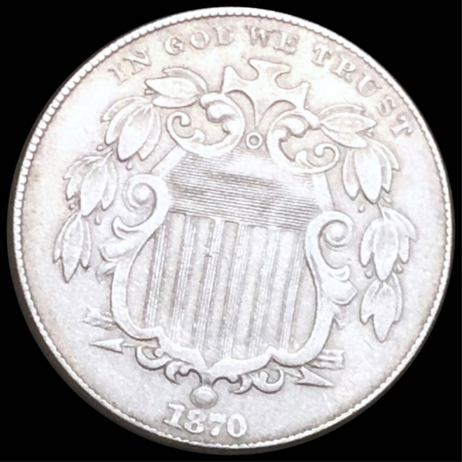 1870 Shield Nickel CLOSELY UNCIRCULATED (1 of 2)