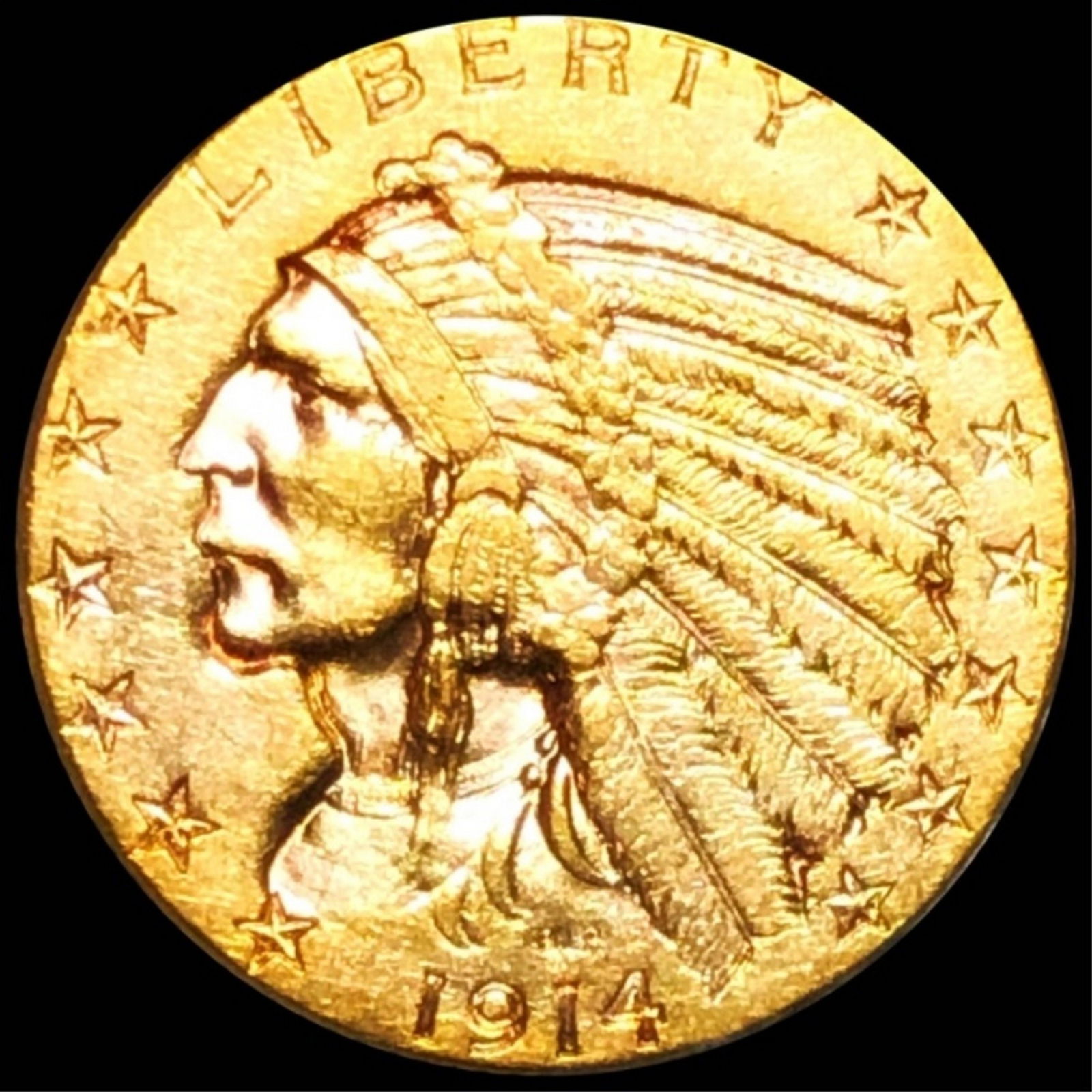 1914 $5 Gold Half Eagle CLOSELY UNCIRCULATED (1 of 2)