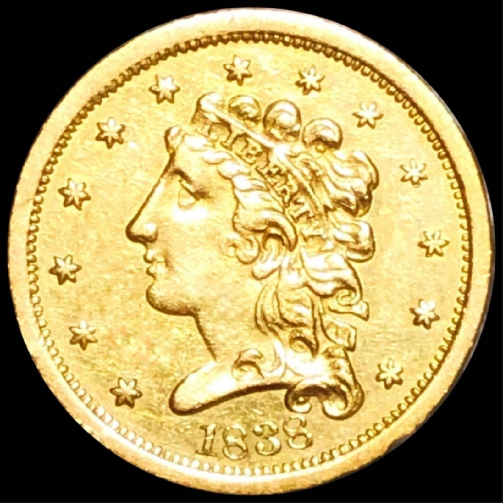 1838 $2.50 Gold Quarter Eagle UNCIRCULATED (1 of 2)