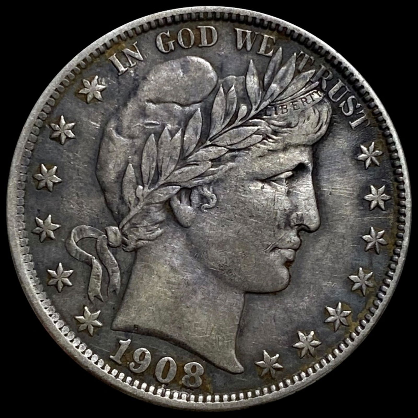 1908-O Barber Silver Half Dollar XF (1 of 2)