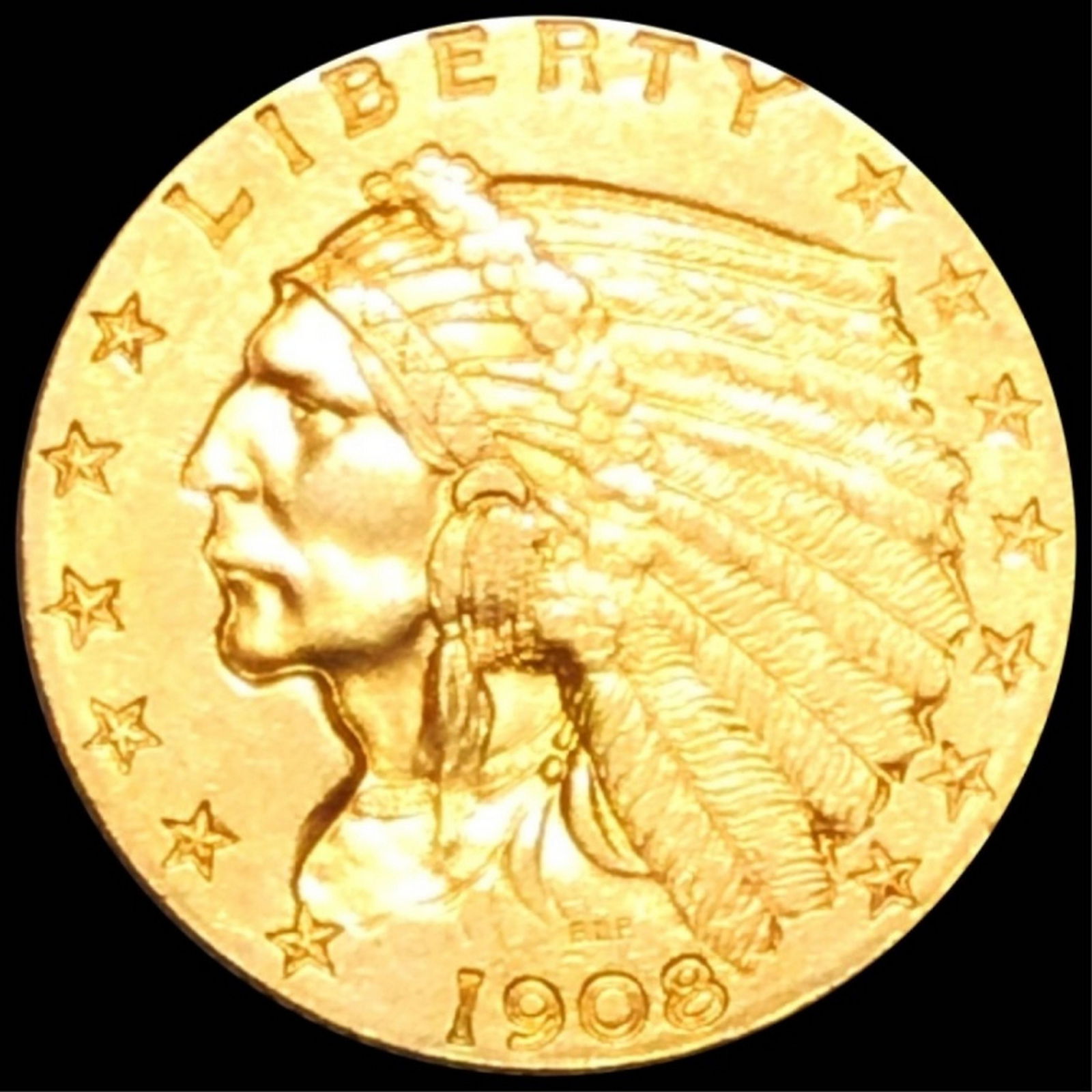 1908 $2.50 Gold Quarter Eagle UNCIRCULATED (1 of 2)