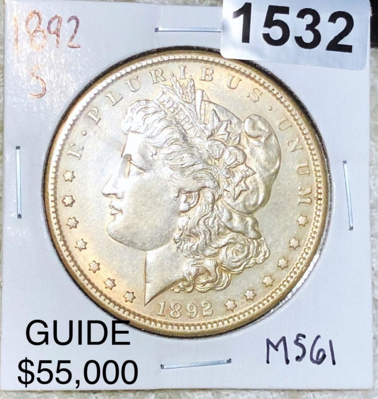 1892-S Morgan Silver Dollar UNCIRCULATED (1 of 2)