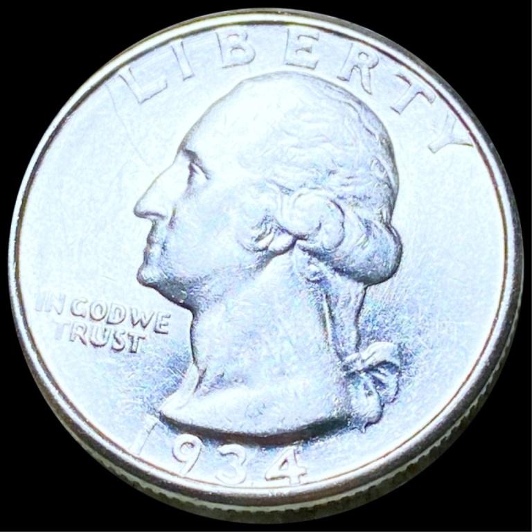 1934-D Washington Silver Quarter UNCIRCULATED (1 of 2)