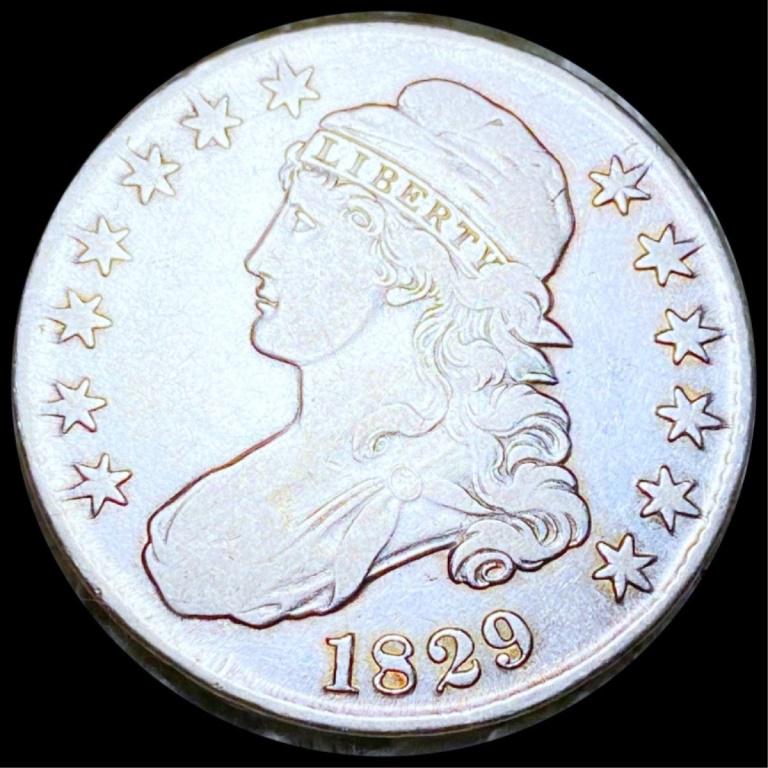 1829 Capped Bust Half Dollar LIGHT CIRC (1 of 2)