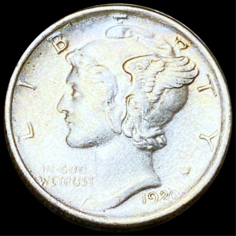 1920-D Mercury Silver Dime CLOSELY UNC (1 of 2)