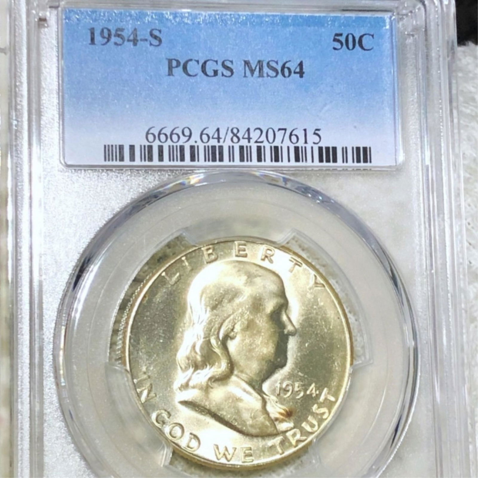 1954-S Franklin Silver Half Dollar PCGS - MS64 (1 of 2)