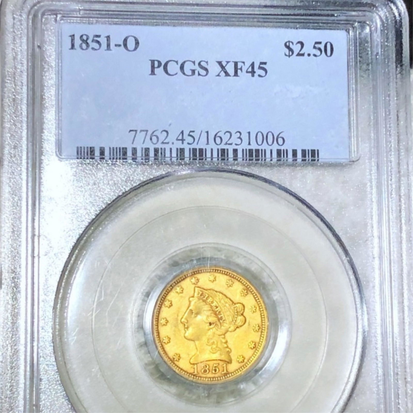 1851-O $2.50 Gold Quarter Eagle PCGS - XF45 (1 of 2)