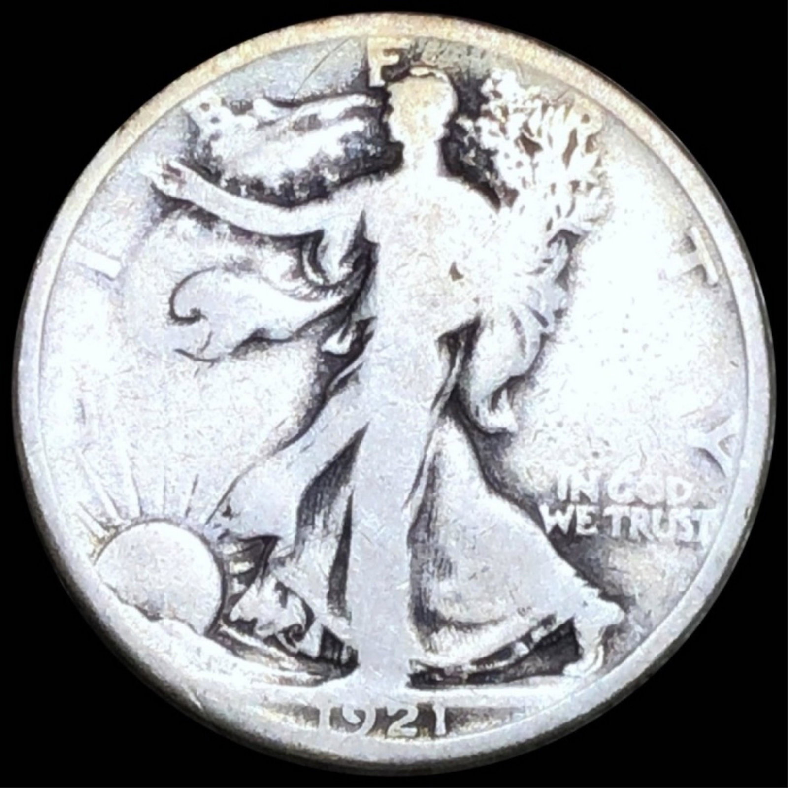 1921 Walking Half Dollar KEY LIGHTLY CIRCULATED (1 of 2)