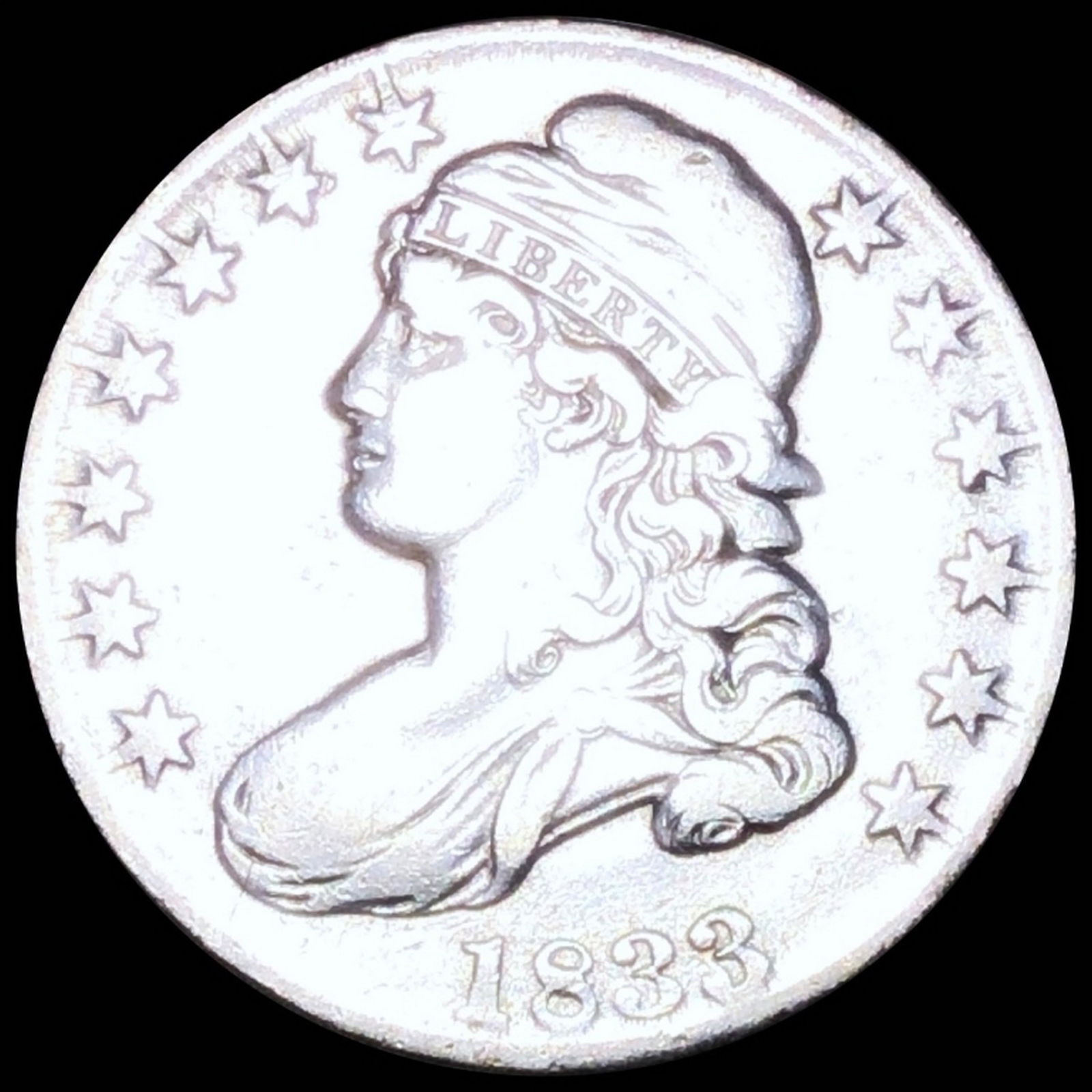 1833 Capped Bust Half Dollar CLOSELY UNCIRCULATED (1 of 2)