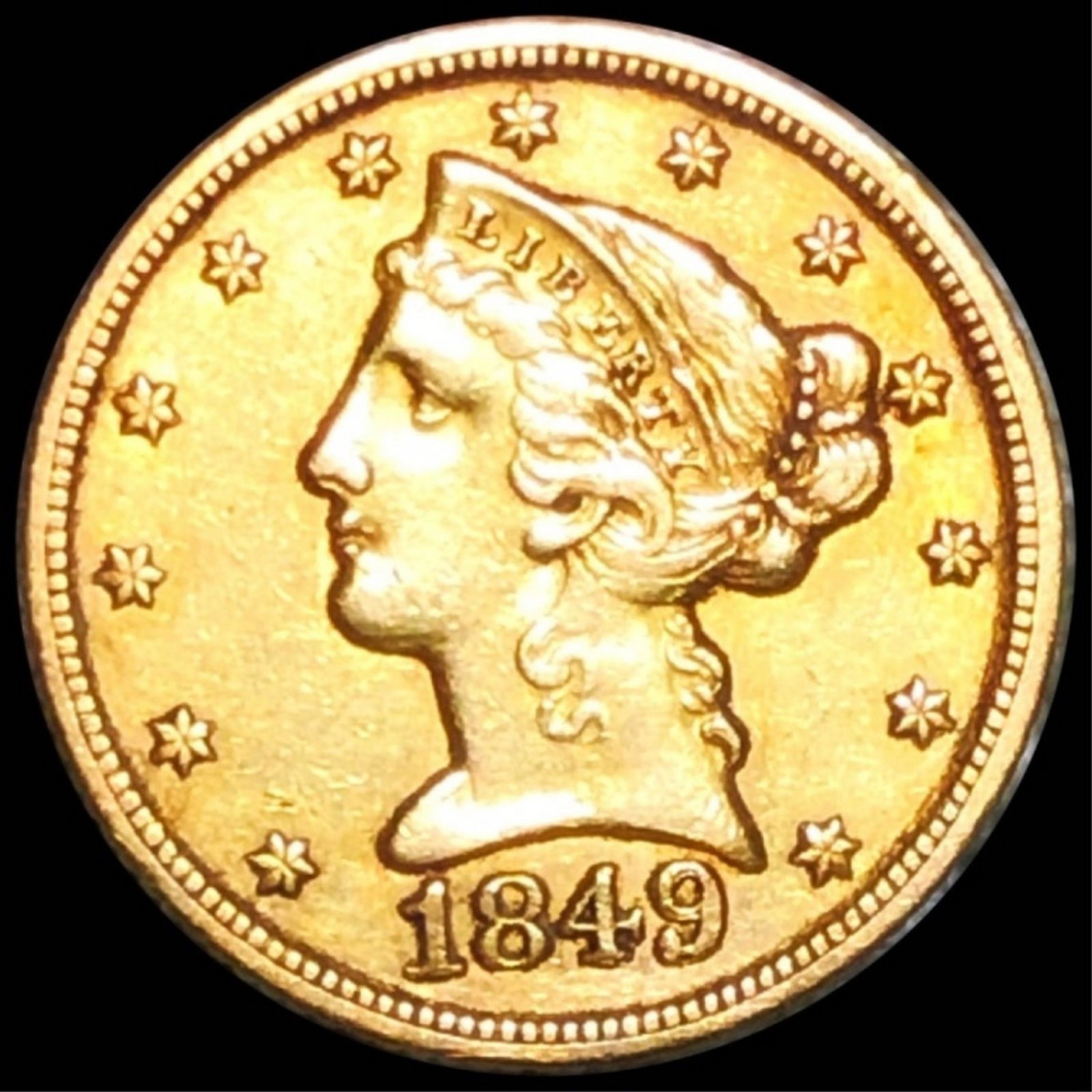 1849 $5 Gold Half Eagle CLOSELY UNCIRCULATED (1 of 2)