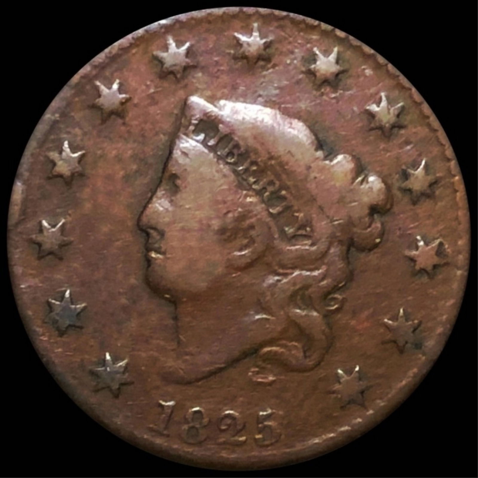1825 Coronet Head Large Cent NEARLY UNCIRCULATED (1 of 2)