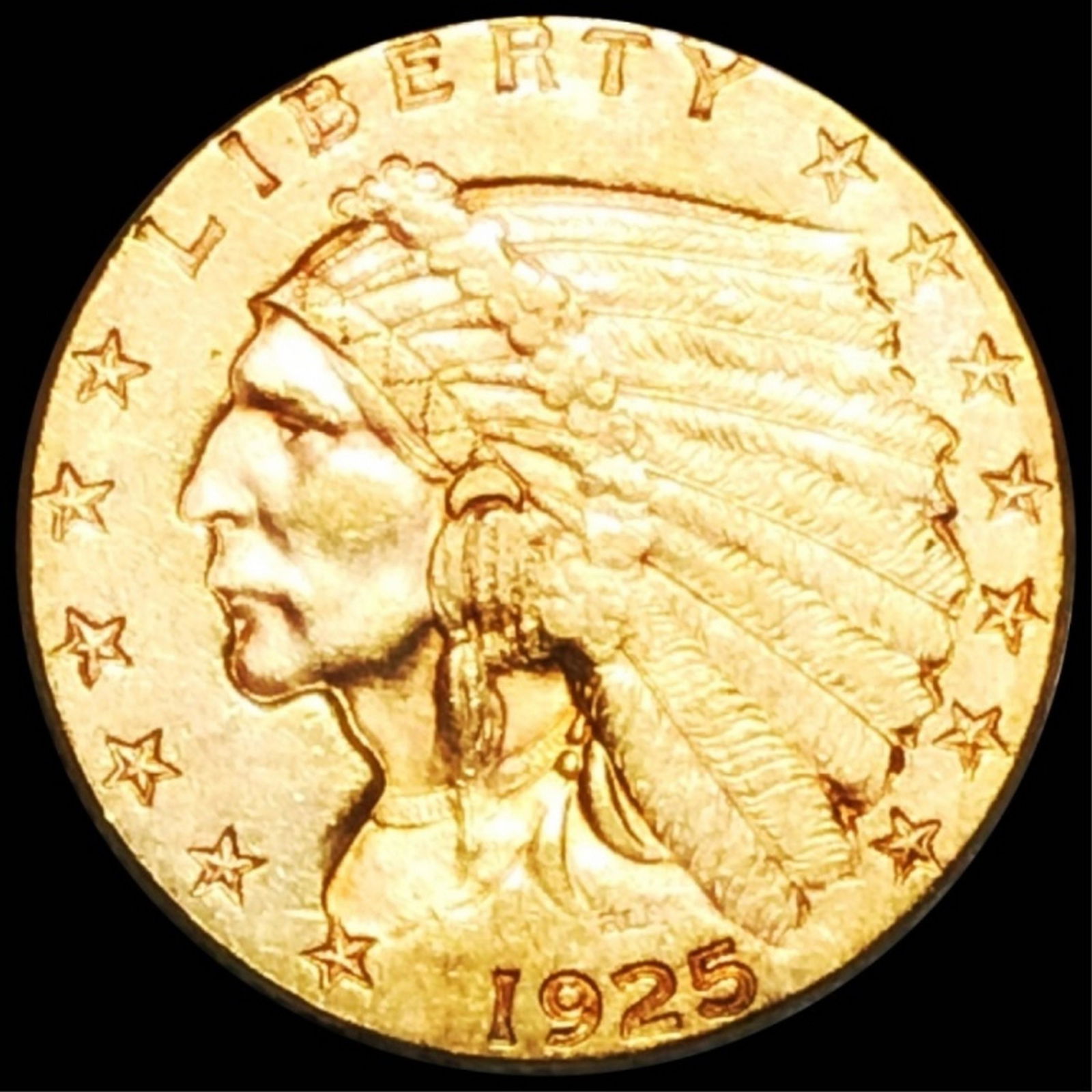 1925-D $2.50 Gold Quarter Eagle CLOSELY UNC (1 of 2)
