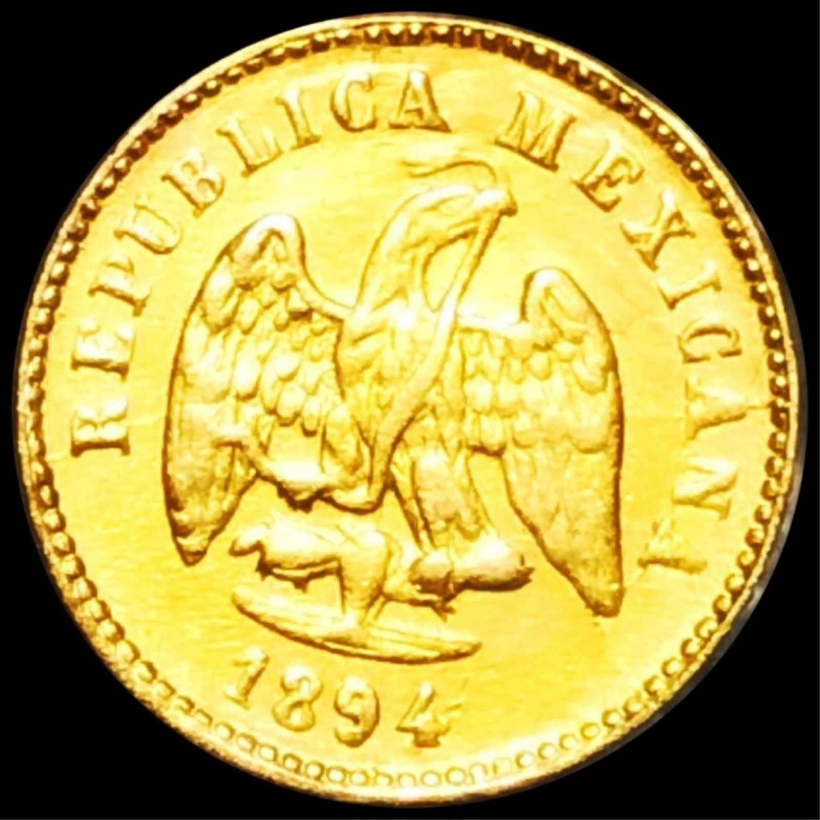 1894 Mexican Gold Peso UNCIRCULATED (1 of 2)