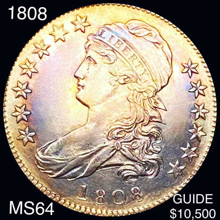 1808 Capped Bust Half Dollar CHOICE BU (1 of 2)