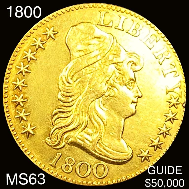 1800 $5 Gold Half Eagle CHOICE BU (1 of 2)