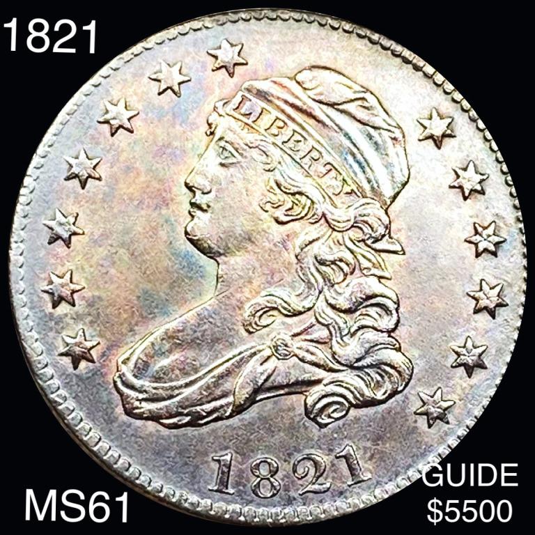 1821 Capped Bust Quarter UNCIRCULATED (1 of 2)