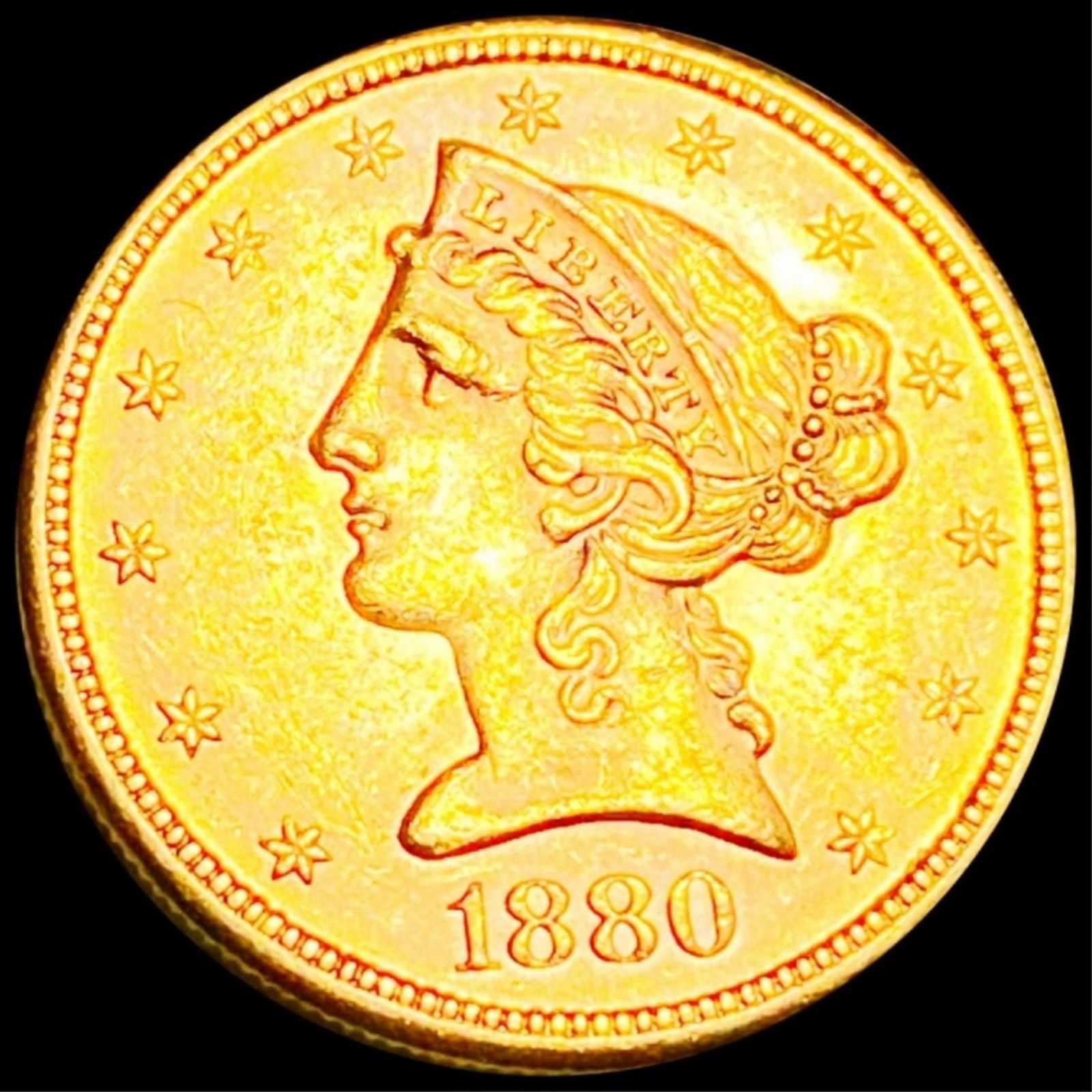 1880-S $5 Gold Half Eagle UNCIRCULATED (1 of 2)