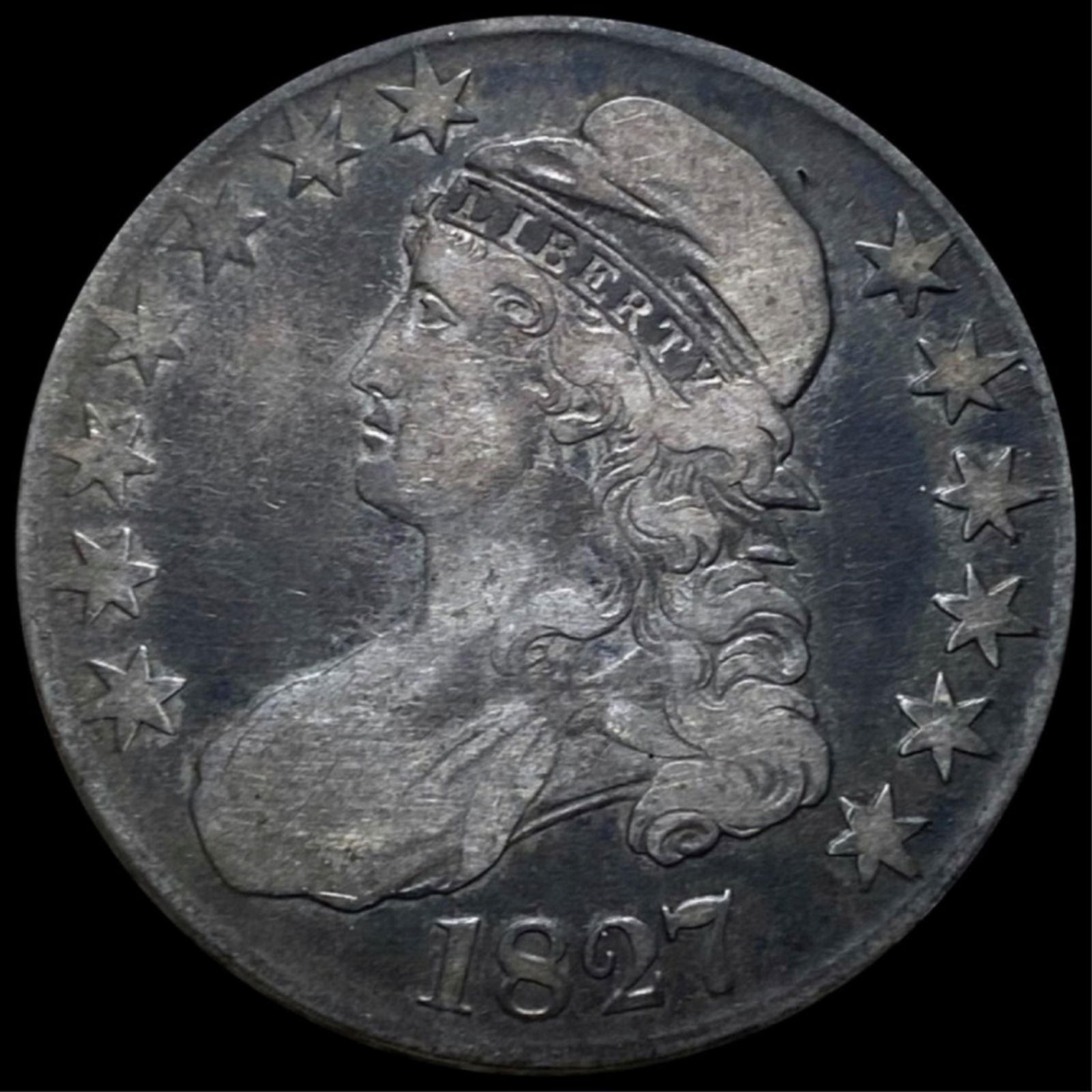 1827 Capped Bust Half Dollar NEARLY UNCIRCULATED (1 of 2)