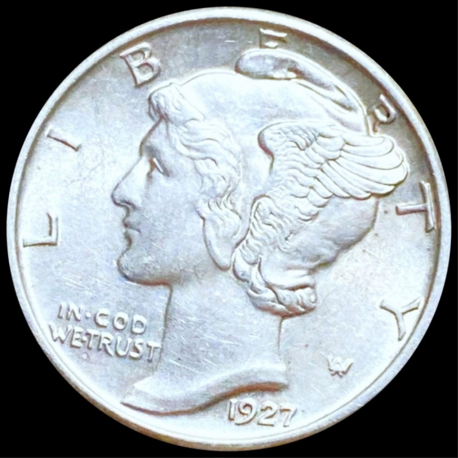 1927 Mercury Silver Dime CLOSELY UNCIRCULATED: 1927 Mercury Silver Dime CLOSELY UNCIRCULATED