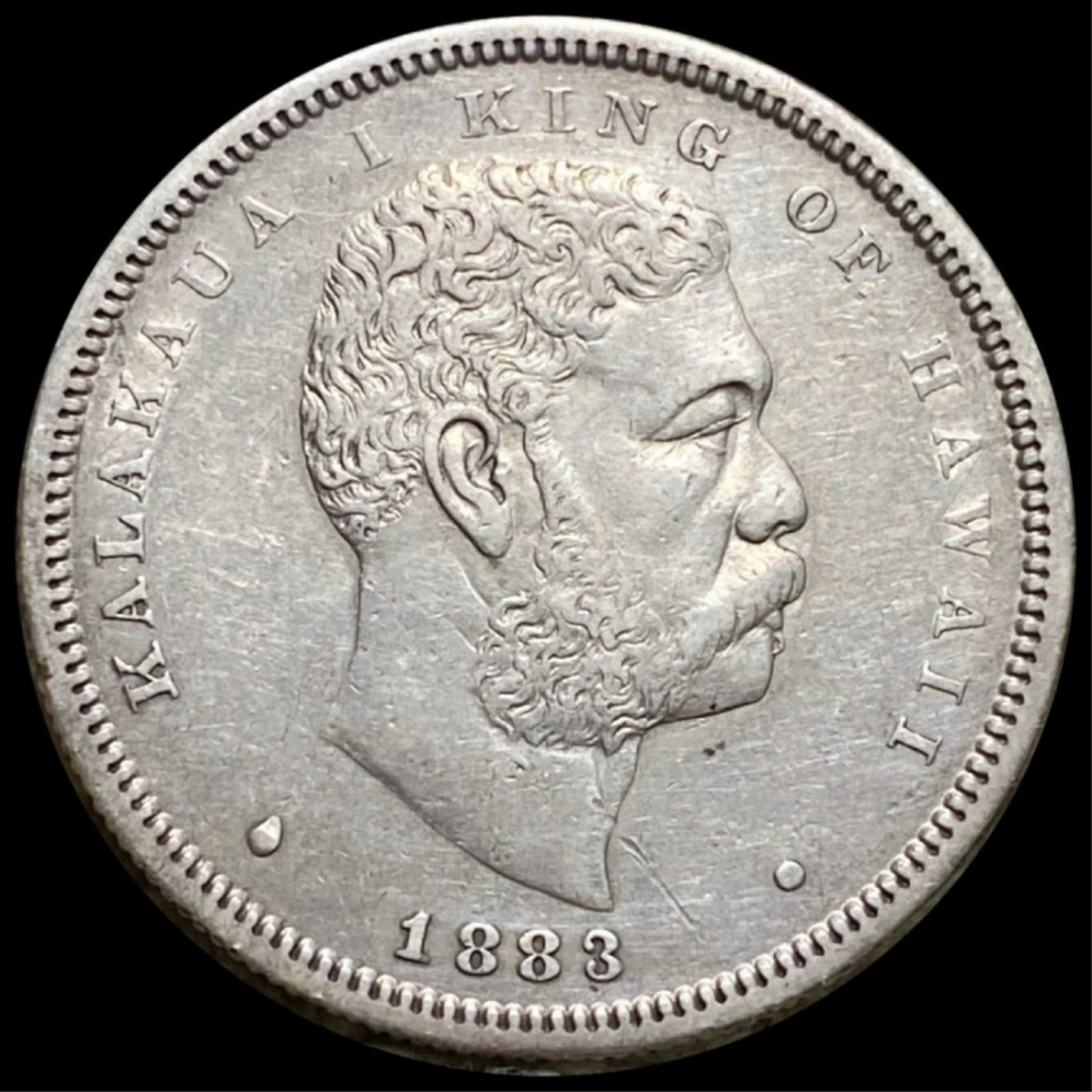 1883 Hawaii Silver Half Dollar CLOSELY UNC: 1883 Hawaii Silver Half Dollar CLOSELY UNC