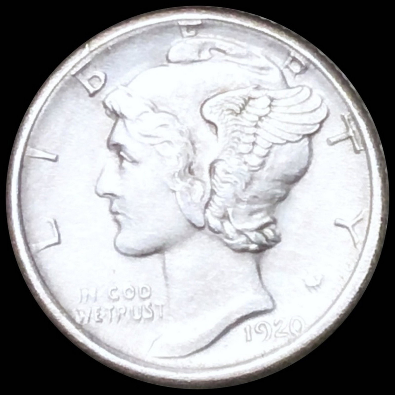 1920-S Mercury Silver Dime UNCIRCULATED: 1920-S Mercury Silver Dime UNCIRCULATED