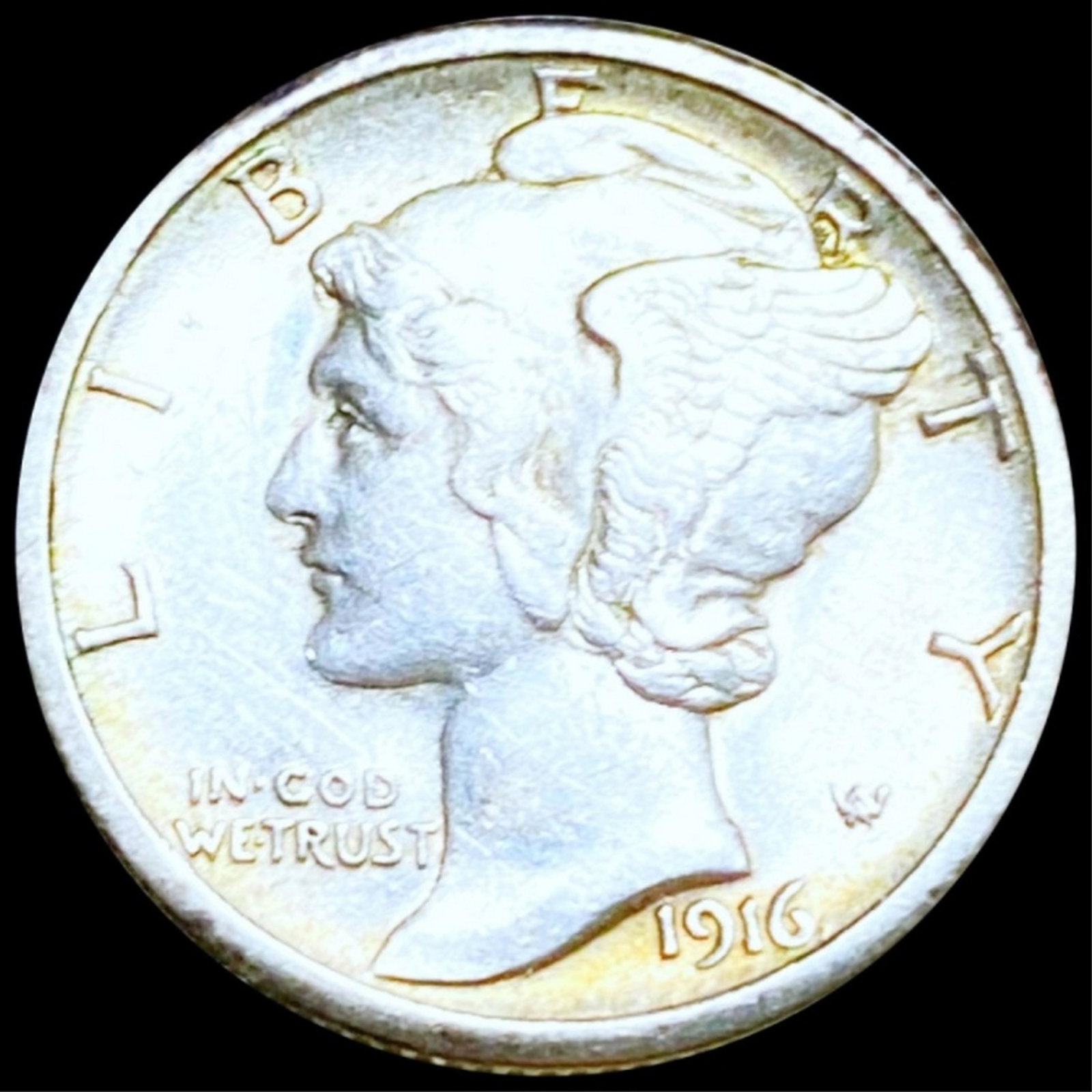 1916-S Mercury Silver Dime CLOSELY UNCIRCULATED: 1916-S Mercury Silver Dime CLOSELY UNCIRCULATED