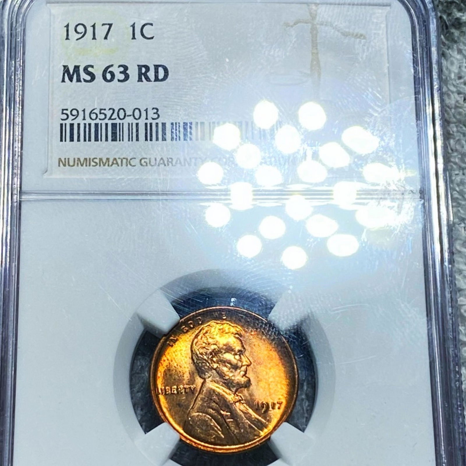 1917 Lincoln Wheat Penny NGC - MS 63 RD (1 of 2)