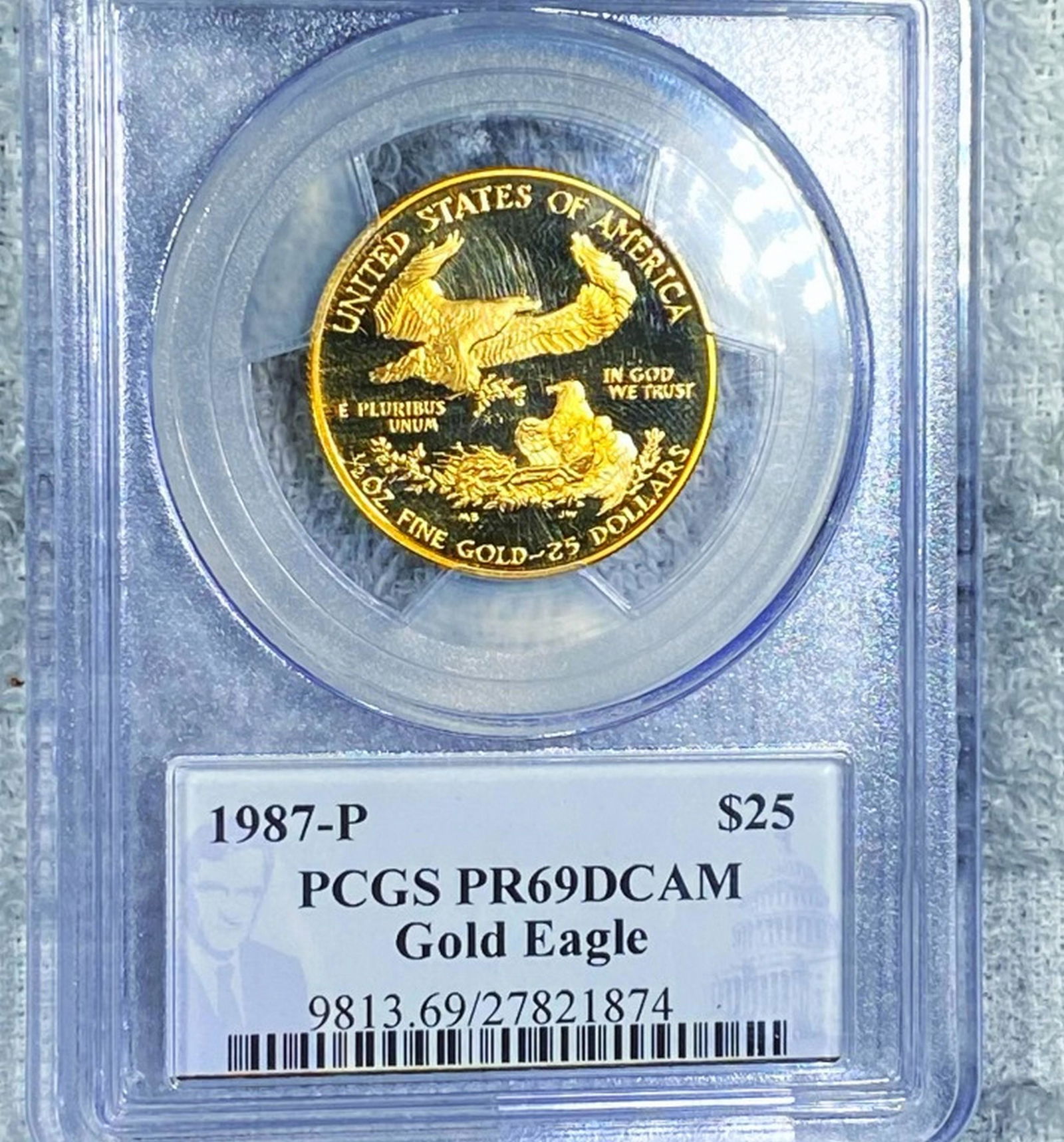 1987 $25 Gold Eagle PCGS - PR69DCAM 1/2Oz (1 of 2)