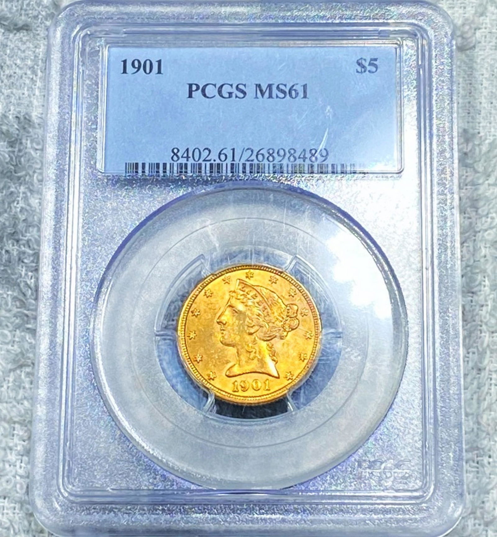 1901 $5 Gold Half Eagle PCGS - MS61 (1 of 2)