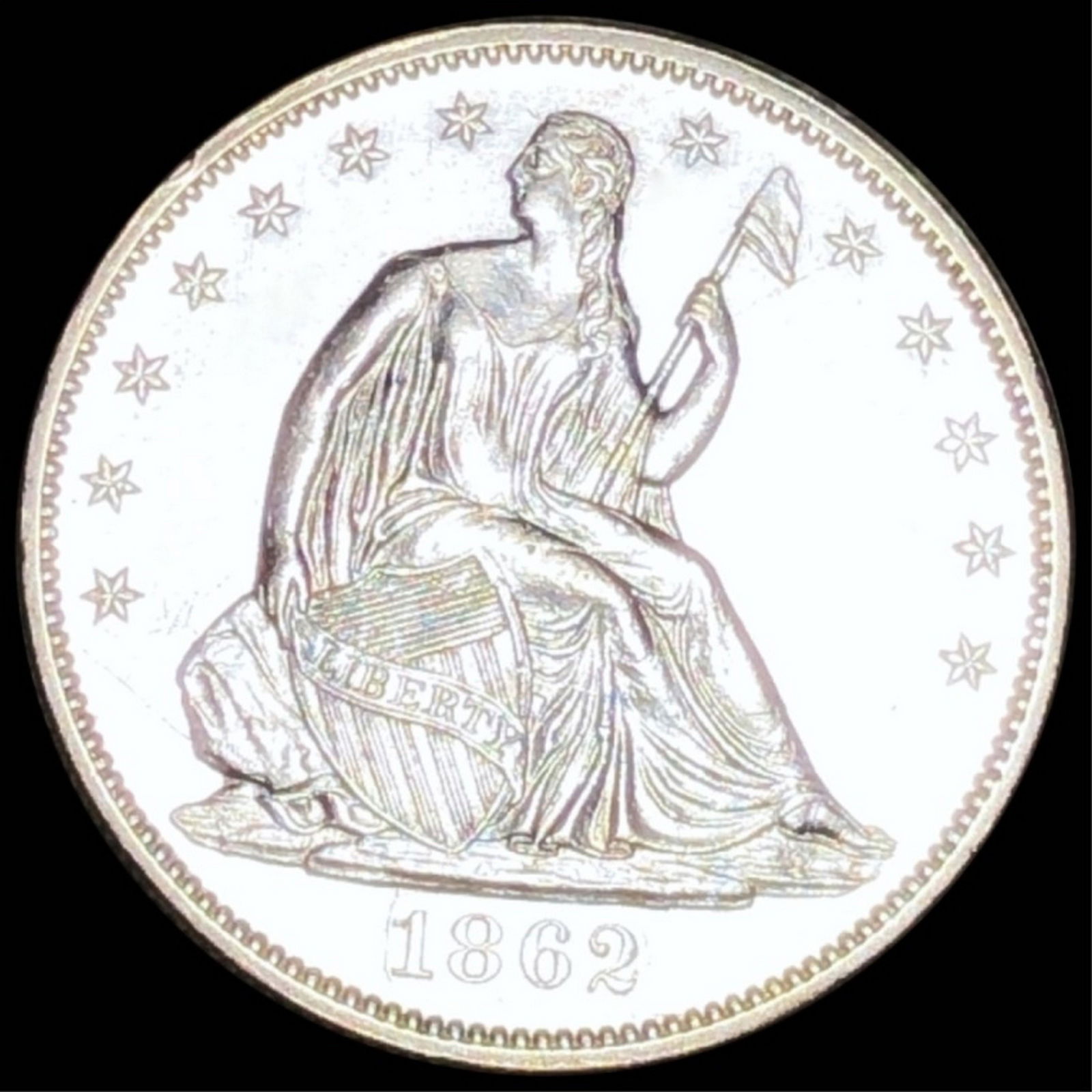 1862 Seated Half Dollar UNCIRCULATED: 1862 Seated Half Dollar UNCIRCULATED