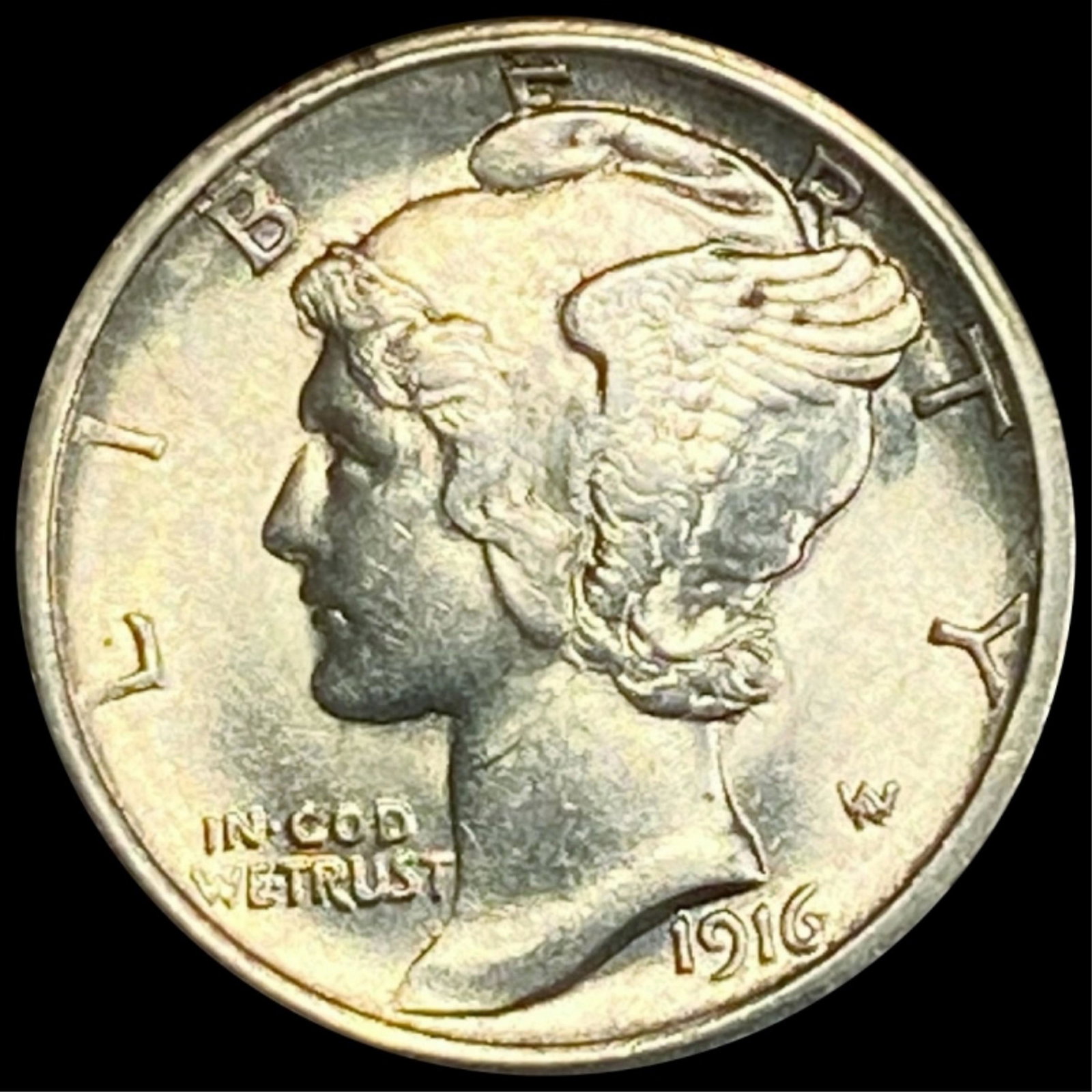 1916-S Mercury Silver Dime UNCIRCULATED: 1916-S Mercury Silver Dime UNCIRCULATED