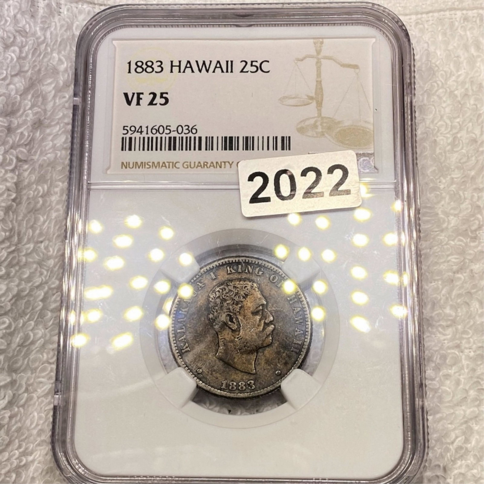 1883 Hawaii Hapaha 1/4 Dollar NGC - VF25: 1883 Hawaii Hapaha 1/4 Dollar NGC - VF25